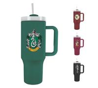 Pyramid International Harry Potter Serpeverde - Bicchiere da 1200 ml con cannuccia e coperchio, isolamento sottovuoto a doppia parete, assicura che le bevande fredde rimangano fredde fino a 11 ore,