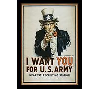 Pyramid International Internazionale Piramide I Want You/Stampa Zio Sam Artistica con Cornice, A3