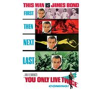 Pyramid International James Bond - Tela Piccola con Scritta in Lingua Inglese You Only Live Twice