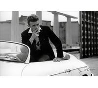 Pyramid International James Dean - Maxi poster con auto, colore: bianco