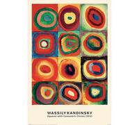 Pyramid International Kandinsky Concentric Circles - Maxi poster con cornice, 61 x 91 cm, taglia unica