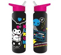 Pyramid International Kuromi Punk Vibes - Borraccia in plastica, 700 ml, con cannuccia in PE, taglia unica