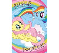 Pyramid International - Maxi Poster con Scritta Friends Together, in Legno, Multicolore, 91,5 x 61 x 0,03 cm