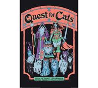 Pyramid International Maxi poster di Steven Rhodes (Quest For Cats), 61 x 91 cm, con cornice, taglia unica