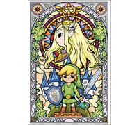 The Legend Of Zelda Effetto Vetrata Vetro Poster 25, Compleanno Present Prodotto