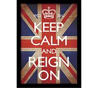 Pyramid International - Memorabilia, motivo: Keep Calm and Reign On, multicolore, 30 x 40 cm