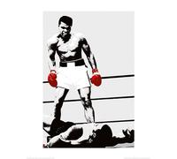 Pyramid International Muhammad Ali (Gloves) - Stampa Artistica 40 x 50 cm, Carta, Multicolore, 40 x 50 x 1.3 cm