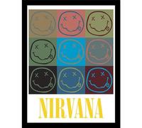 Pyramid International Nirvana (Destressed Smiles) - Stampa da collezione con cornice, 30 x 40 cm, taglia unica