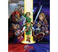 Pyramid International Ocarina Of Time The Legend Of Zelda - Mini poster, in plastica/vetro, multicolore, 40 x 50 x 1,3 cm