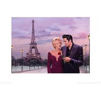 Pyramid International Paris Sunset (Chris Consani) - Stampa Artistica 60 x 80 cm, Carta, Multicolore, 60 x 80 x 1.3 cm