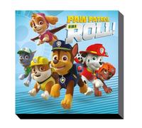 Pyramid International Paw Patrol (su Un Rotolo) - Stampa su Tela 30 x 30 cm, Legno, Multicolore, 30 x 30 x 1.3 cm
