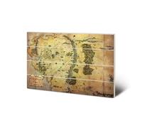 Pyramid International - Piccola Decorazione murale in Legno Raffigurante la Mappa di Viaggio dello Hobbit