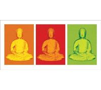 Pyramid International Pop Buddha Stampa Artistica, Carta, Multicolore, 50 x 100 x 1.3 cm