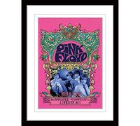 Pyramid International Poster con cornice Pink Floyd, poster da concerto edizione da collezione ('67 Gig con bordo bianco), cornice 30 x 40 cm, prodotto ufficiale, multicolore, 40,6 x 30,5 cm