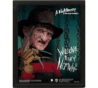 Pyramid International Poster lenticolare 3D a tema incubo su Elm Street (design catene), 25 cm x 20 cm x 1,3 cm, con cornice da parete, prodotto ufficiale