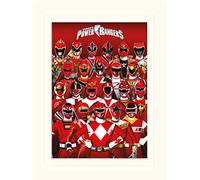 Pyramid International Power Rangers (Rosso) - Memorabilia, Formato 30 x 40 cm, Carta, Multicolore, 30 x 40 x 1.3 cm