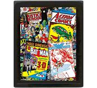 Pyramid International Pyramide - Poster 3D con Cornice, Soggetto: DC-Comics, 25,4 x 20,3 cm