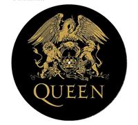 Pyramid International Queen - Tappetino antiscivolo per giradischi, per mixare, grattare DJ e ascoltare a casa (Logo Design), prodotto ufficiale, oro