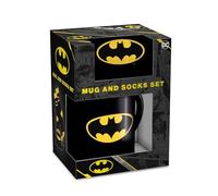 Pyramid International Set tazza e calzini con logo Batman - design iconico con logo Batman, ideale per i fan, include calzini comodi, resistenti e sicuri per il microonde, ideali per l'uso quotidiano