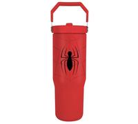 Pyramid International Spider-Man (emblema) 850 ml brocca con cannuccia e coperchio, corpo in acciaio inox a doppia parete, mantiene la bevanda fresca, coperchio a vite con cannuccia in PE, senza BPA