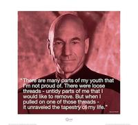 Pyramid International - Stampa artistica su tela, motivo: Jean-Luc Picard iQuote Star Trek, multicolore
