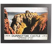 Pyramid International - Stampa Decorativa con Cornice, Castello Dunnottar, Formato A3