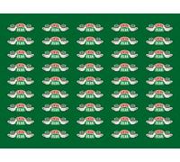 Pyramid International Stampa su Tela Central Perk Repeat Green, 60 x 80 cm, Poliestere, Multicolore, 60x80x3.2 cm