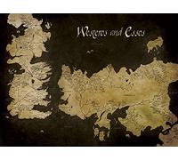 Pyramid International Stampa su Tela Game of Thrones Westeros ed Essos Antique Map, Cotone, Multicolore, 1.80 x 30.00 x 40.00 cm