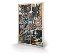 Pyramid International Star Wars Retro Comic Wood Print 40 x 59cm, Multi-Colour,