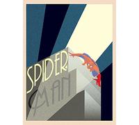 Pyramid International Stile Marvel Deco, 60 x 80 cm, Spiderman Edificio Stampa su Tela