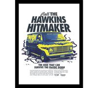 Pyramid International Stranger Things 5 (Call The Hawkins Hitmaker) Stampa da collezione con cornice, 30 x 40 cm, stampa da collezione con licenza ufficiale Netflix, pronta da appendere, taglia unica