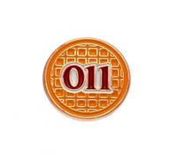 Pyramid International Stranger Things - Distintivo con bottone smaltato con waffle Eggo e 011 (2,5 cm), Misura unica, Smalto, metallo, argento, Senza pietre preziose