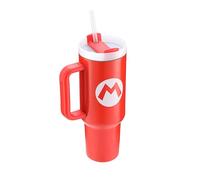 Pyramid International Super Mario - Bicchiere da 1200 ml, con cannuccia e coperchio, isolamento sottovuoto a doppia parete, garantisce freddo fino a 11 ore, caldo fino a 7 ore, senza BPA