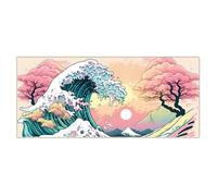 Pyramid International Tappetino da scrivania XXL Pastel Wave, 90 cm x 40 cm, accessorio da scrivania ispirato a Vaporwave con design sfumato morbido