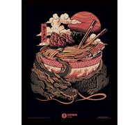 Pyramid International - Tela incorniciata Illustrata - Dragon Ramen - 30x40 cm - Licenza ufficiale