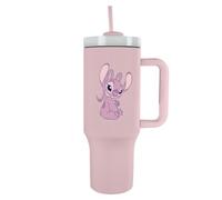 Pyramid International - Tumbler Lilo&Stitch - Angel - Tazza termica con cannuccia e manico - 1,2 L - Thermos caldo e freddo