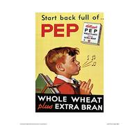 Pyramid International Vintage Kelloggs (Start Back Full of Pep) -Stampa Artistica 30 x 40 cm, Carta, Multicolore, 30 x 40 x 1.3 cm