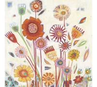 Pyramid International WDC42216, Summer Blooms, Stampa su Tela, incorniciata su Telaio di MDF, 40 x 40 cm, Multicolore (Mehrfarbig)
