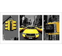 Pyramid International Yellow New York Art Print, Carta, Multicolore, 50 x 100 x 1.3 cm