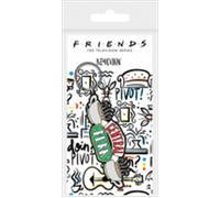 AMBROSIANA Friends (Central Perk Sketch) Portachiavi in Gomma, Multi, Etichettalia Unica Unisex-Adulto