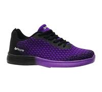 Pyramid Scarpe da bowling da donna Path Lite senza cuciture in rete, Nero/Viola Largo, 39.5 EU