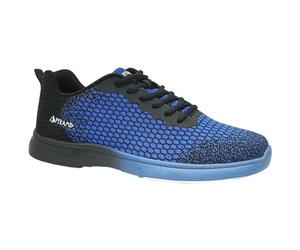 Pyramid Scarpe da Bowling da Uomo Path Lite Senza Cuciture, Nero/Blu Savoia, 45 EU