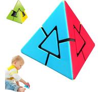 Pyramid Speed Cube, cubo rompicapo triangolare originale con colori vivaci e resistenti, facile da girare, cubo triangolare piramidale rompicapo giocattolo per bambini