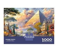 Pyramid Street Jigsaw Puzzles for Adult Difficult Challenges 1000 Pieces African Savanna Wildlife Landscape Difficult Hard Jigsaw Puzzles for Man And Woman with Letters on Back 70x50cm/1000pcs
