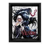 Marvel Venom Teeth And Claws Quadro Immagine 3D Lenticular 24x29cm Con Cornice