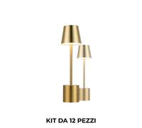 Pyramidea Kit 12 Lampade da Tavolo Colore Gold LRP11G