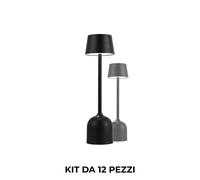 Pyramidea Kit 12 Lampade da Tavolo Colore Nero LRP10N