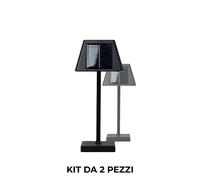 Pyramidea Kit 2 Lampade Solari da Tavolo Colore Nero LRS10B