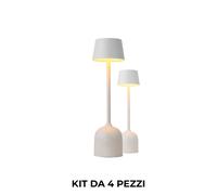 Pyramidea Kit 4 Lampade da Tavolo Colore Bianco LRP10B