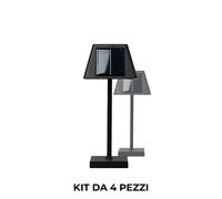 Pyramidea Kit 4 Lampade Solari da Tavolo Colore Nero LRS10B
